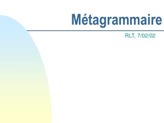 m tagrammaire