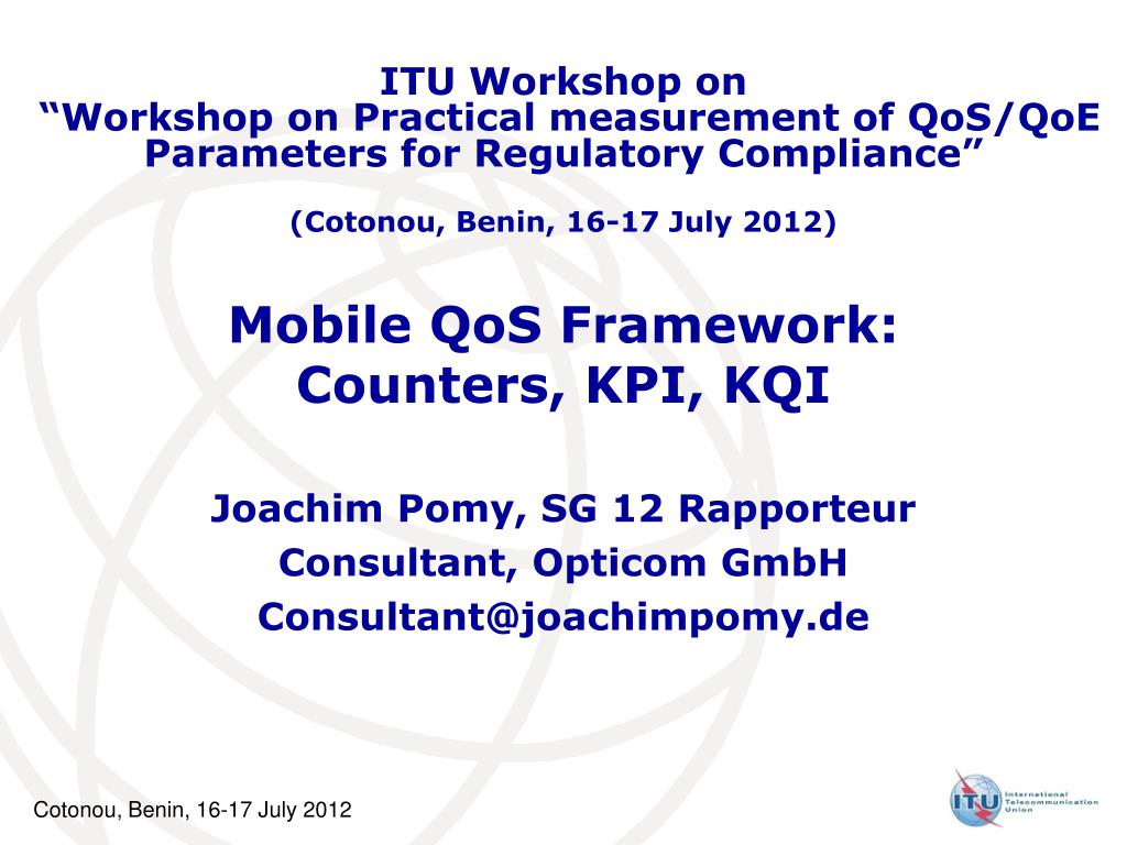 PPT - Mobile QoS Framework: Counters, KPI, KQI PowerPoint Presentation ...