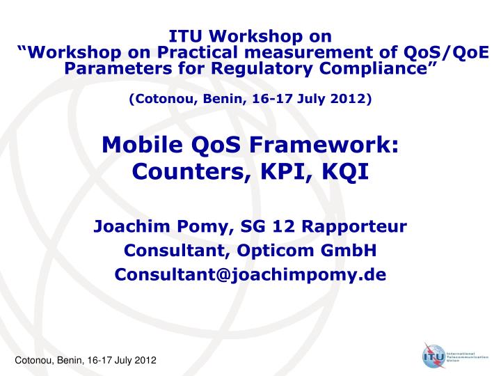 mobile qos framework counters kpi kqi