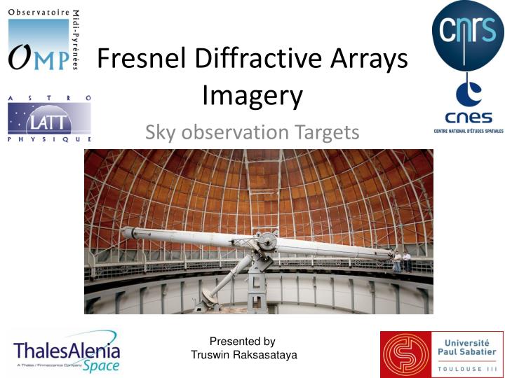 fresnel diffractive arrays imagery