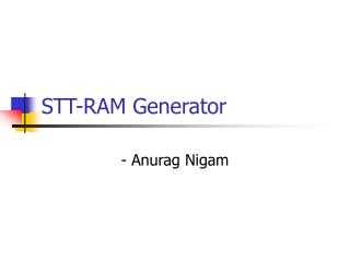 STT-RAM Generator