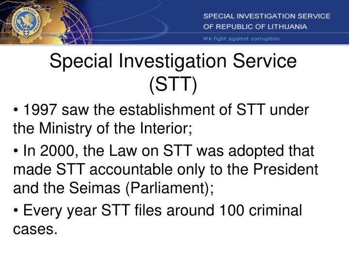 special investigation service stt