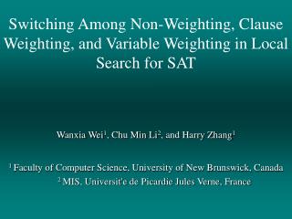 Switching Among Non-Weighting, Clause Weighting, and Variable Weighting in Local Search for SAT