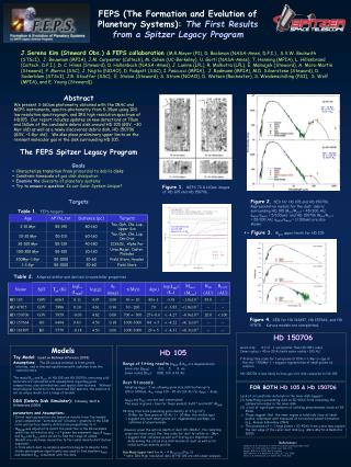 The FEPS Spitzer Legacy Program Goals Characterize transition from primordial to debris disks