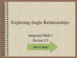 exploring angle relationships