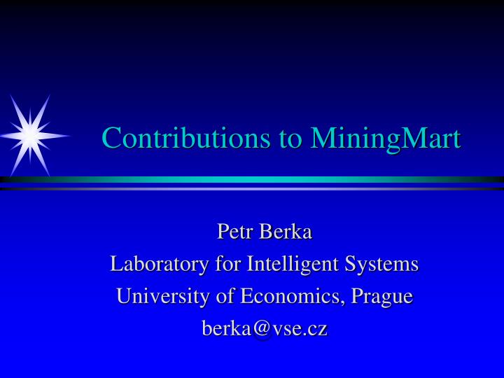 contributions to miningmart
