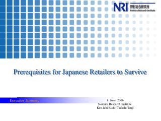 Prerequisites for Japanese Retailers to Survive