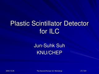 Plastic Scintillator Detector for ILC