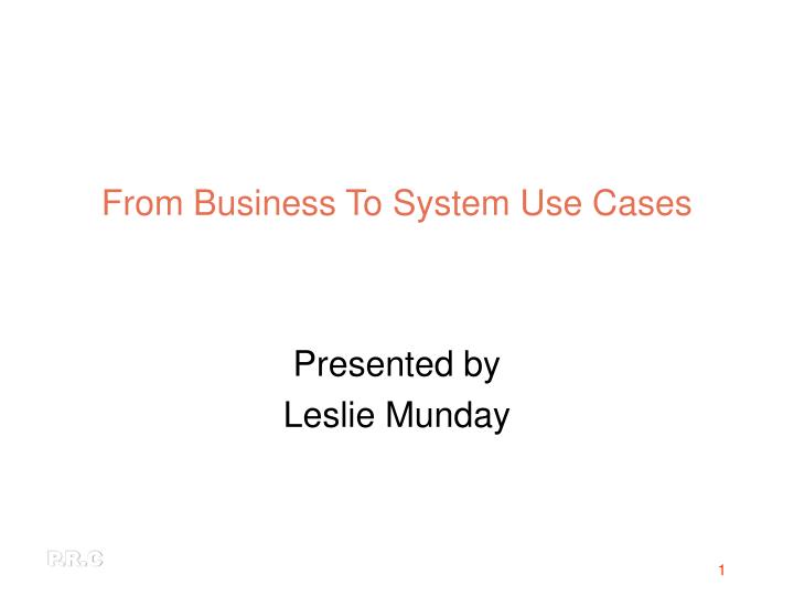 from business to system use cases