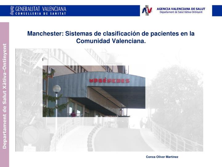 manchester sistemas de clasificaci n de pacientes en la comunidad valenciana