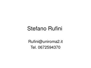 stefano rufini