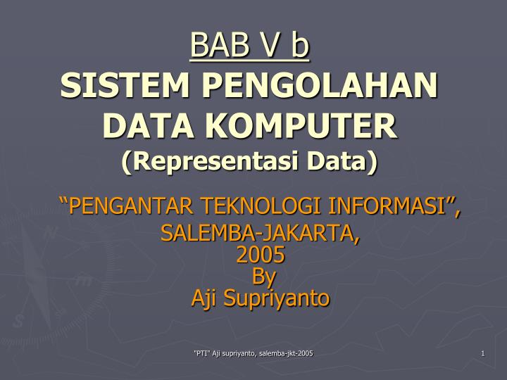 bab v b sistem pengolahan data komputer representasi data