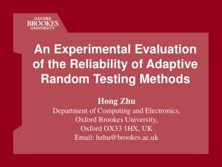 An Experimental Evaluation of the Reliability of Adaptive Random Testing Methods