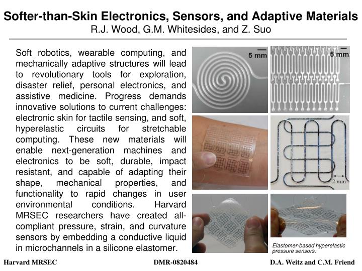 softer than skin electronics sensors and adaptive materials r j wood g m whitesides and z suo