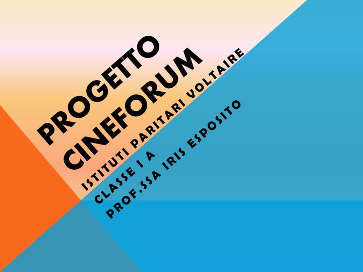 progetto cineforum