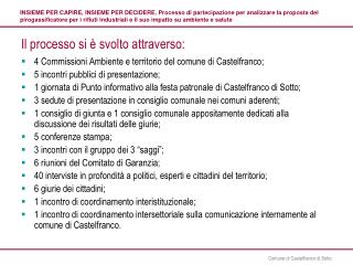 il processo si svolto attraverso