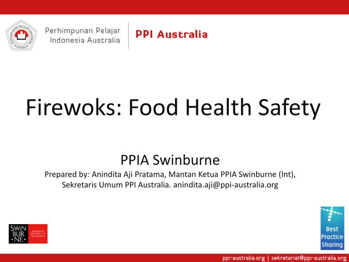 firewoks food health safety