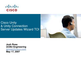 Cisco Unity &amp; Unity Connection Server Updates Wizard TOI