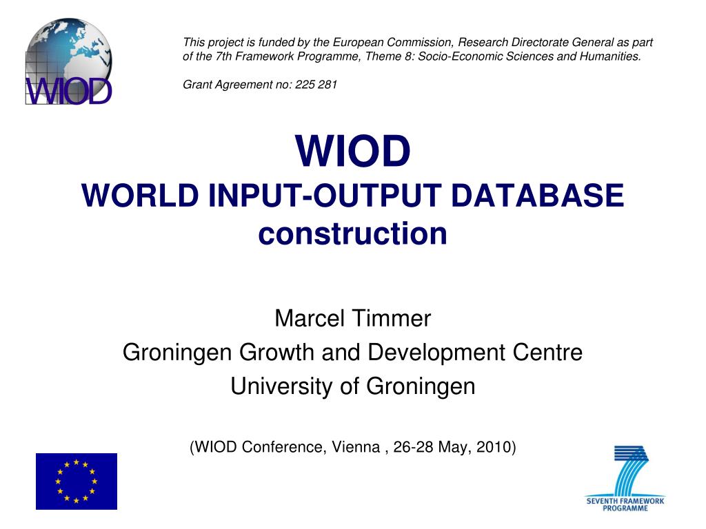 PPT - WIOD WORLD INPUT-OUTPUT DATABASE construction PowerPoint ...