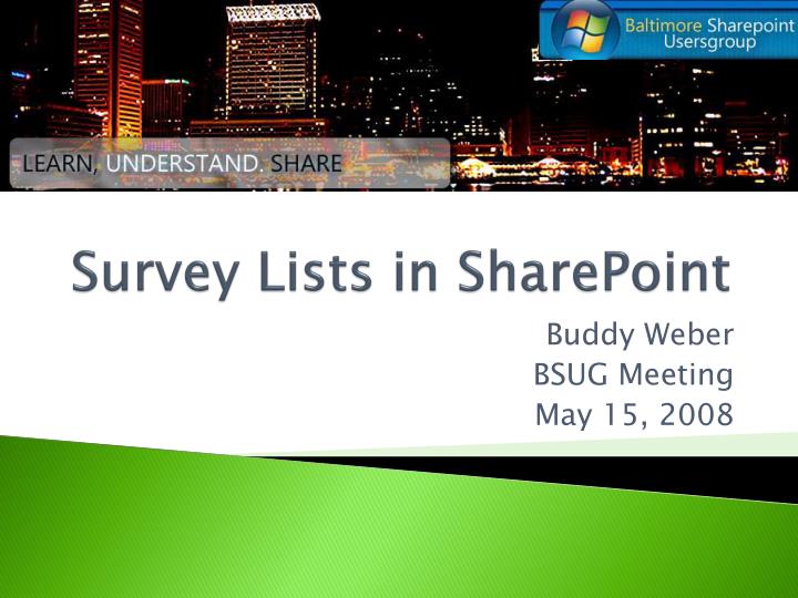 survey lists in sharepoint