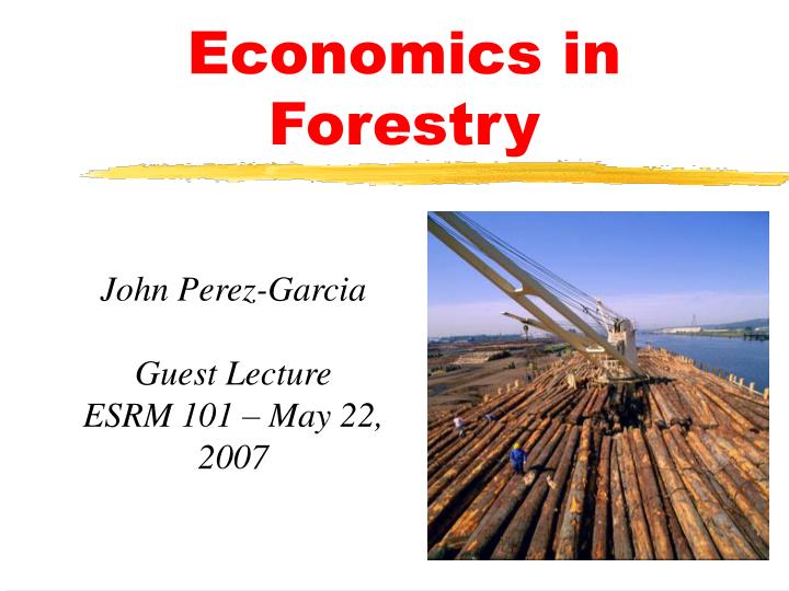 economics in forestry