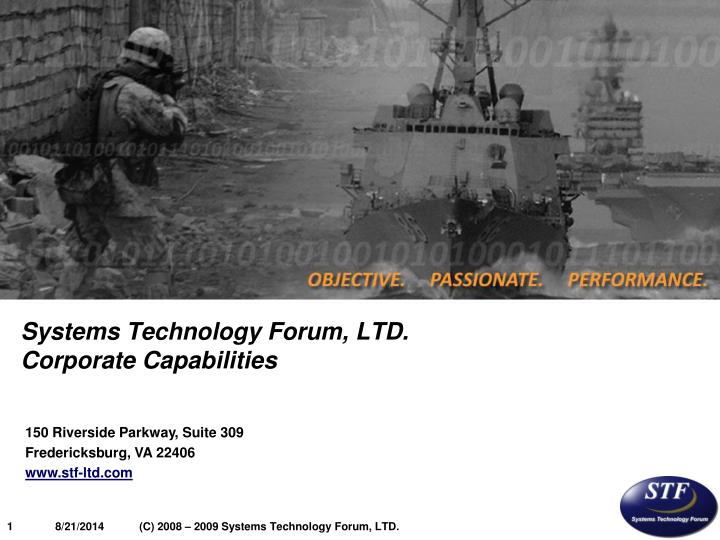 systems technology forum ltd corporate capabilities