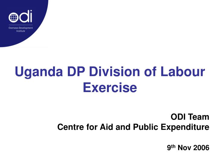 uganda dp division of labour exercise