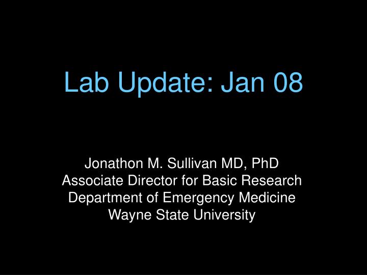 lab update jan 08