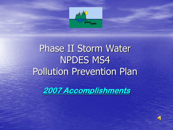 phase ii storm water npdes ms4 pollution prevention plan