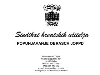 popunjavanje obrasca joppd