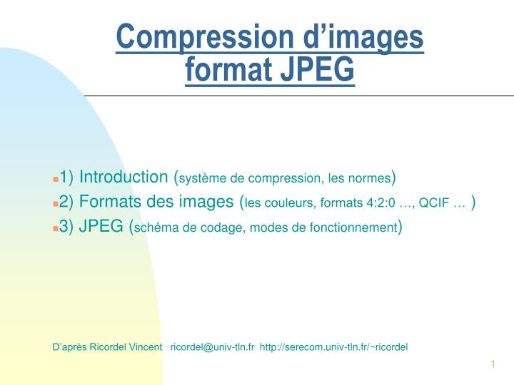 compression d images format jpeg
