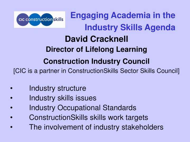 engaging academia in the industry skills agenda
