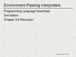 Environment-Passing Interpreters
