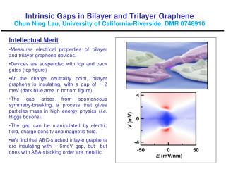 Intellectual Merit Measures electrical properties of bilayer and trilayer graphene devices.