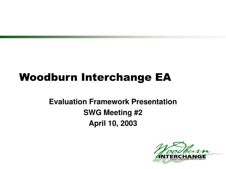 woodburn interchange ea