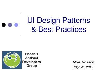 UI Design Patterns &amp; Best Practices