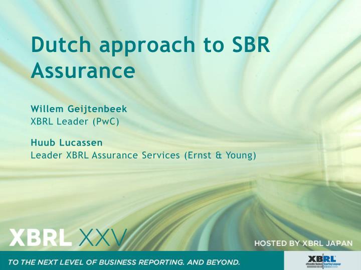 dutch approach to sbr assurance
