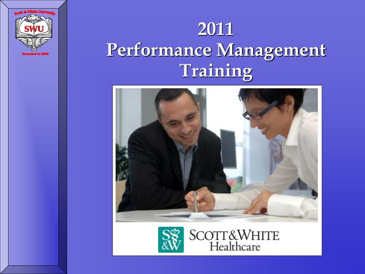 2011 performance management training