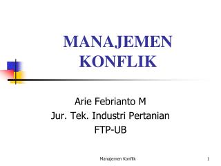 PPT - Manajemen Konflik PowerPoint Presentation, Free Download - ID:3904791