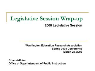 2008 Legislative Session