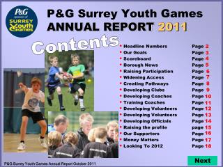 P&amp;G Surrey Youth Games ANNUAL REPORT 2011