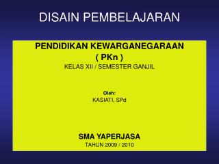 disain pembelajaran