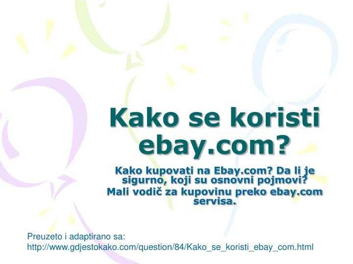 kako se koristi ebay com