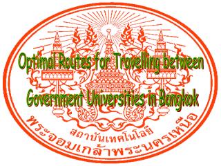 Optimal Routes for Travelling between Government Universities in Bangkok