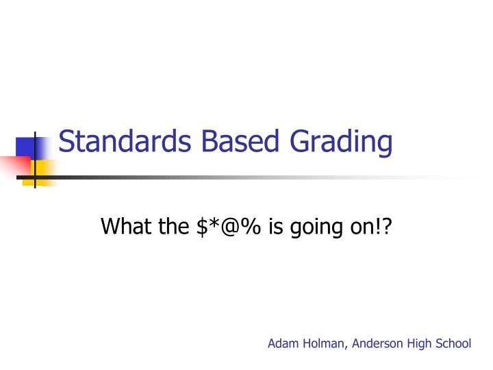 standards based grading