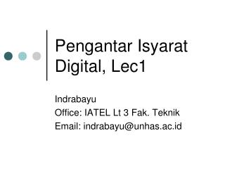 pengantar isyarat digital lec1