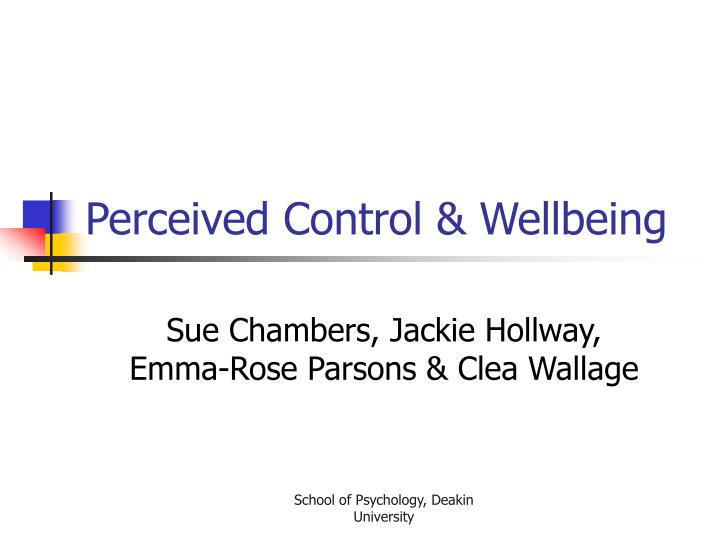 perceived control wellbeing
