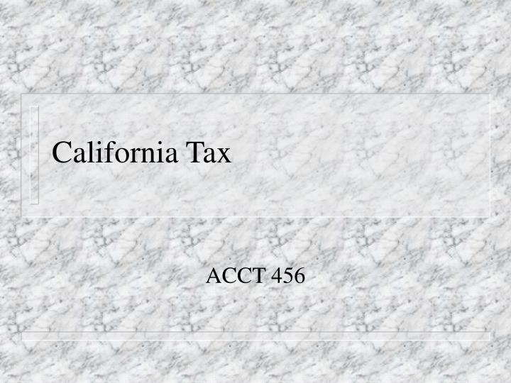 california tax