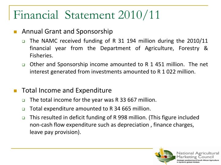 financial statement 2010 11