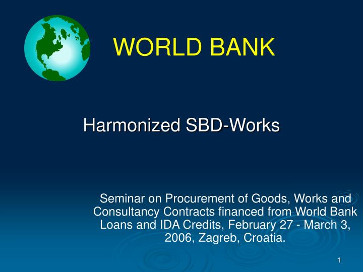 harmonized sbd works